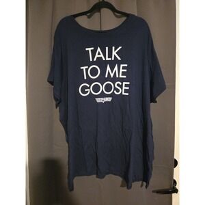 Top Gun "Talk To Me Goose" T Shirt, Unisex XL Top, Navy Blue Movie Fan Tee